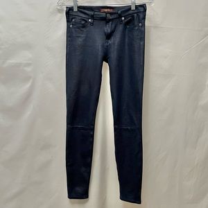 NWOT - 7 for all Mankind - size 25 - Blue snakeskin leather jeans